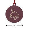 Texas State University Logo Aluminum Holiday Christmas Tree Ornament - 3 of 4