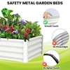COZONY Galvanized Raised Garden Bed, Outdoor Planter Box with Open Base, Safety Edge & Gloves - 4 of 4