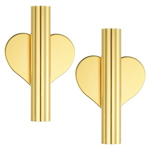 Unique Bargains Wall-Mounted Heart-Shaped Display Decoration Flower Vase Tube - 1 of 4