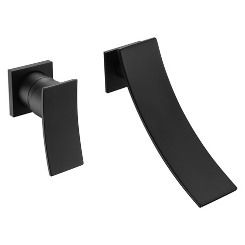 sumerain Wall Mount Black Bathroom Faucet Waterfall Faucet Single Left-Handed Handle - image 1 of 4