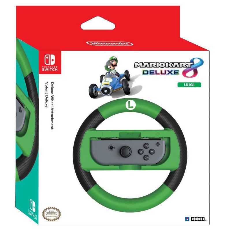 Hori Nintendo Switch Deluxe Wheel Attachment - Mario Kart 8 Deluxe - Luigi, 6 of 7
