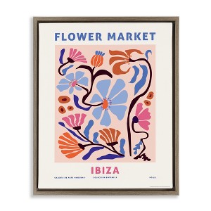 Stupell Industries Ibiza Flower Market Floating Frame Canvas Art - 1 of 4