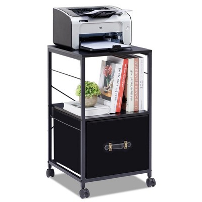 VECELO 1-Drawer Mobile File Cabinet, Rolling Vertical Printer Stand