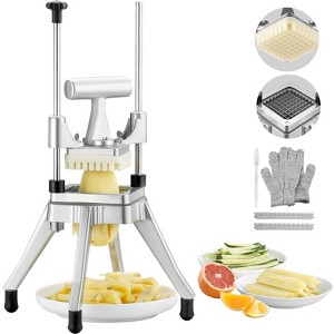 VEVOR Commercial Vegetable Fruit Chopper 3/8″ Blade Heavy Duty Professional Food Dicer Kattex French Fry Cutter Onion Slicer Stainless Steel - 1 of 4