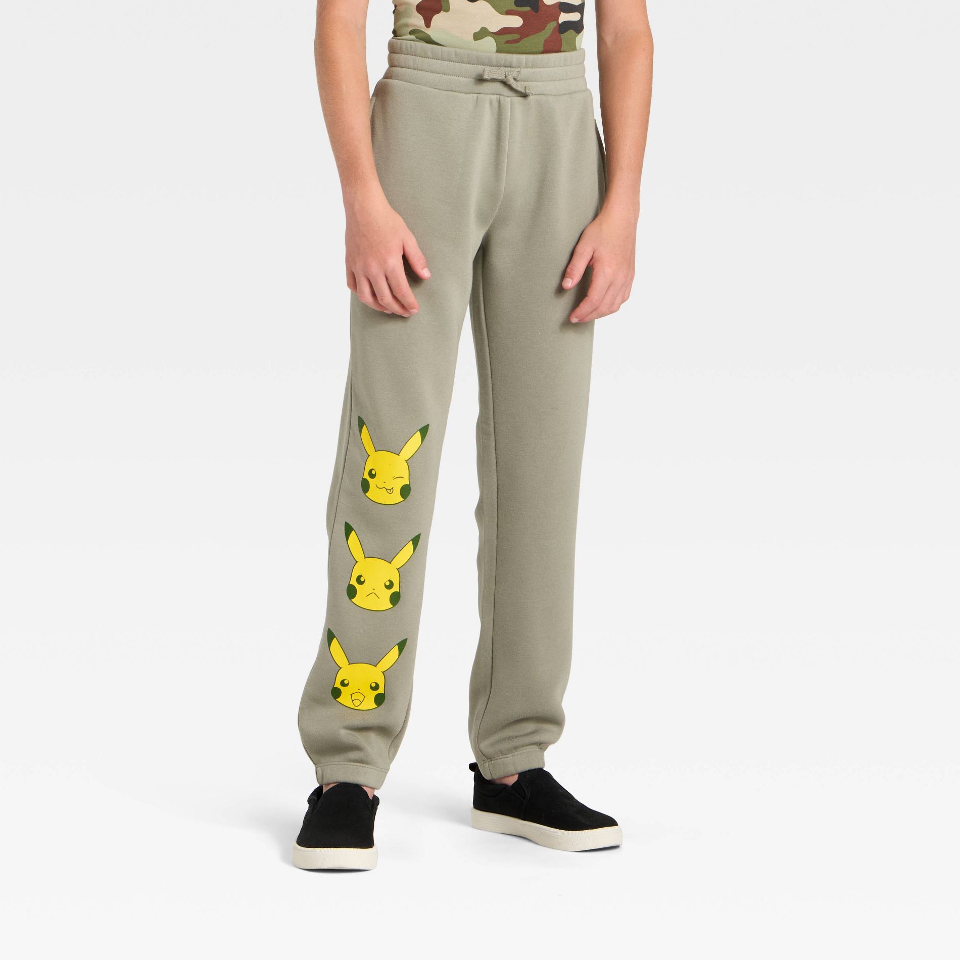 Boys' Pokemon Pikachu Fleece Sweatpants - Moss Green