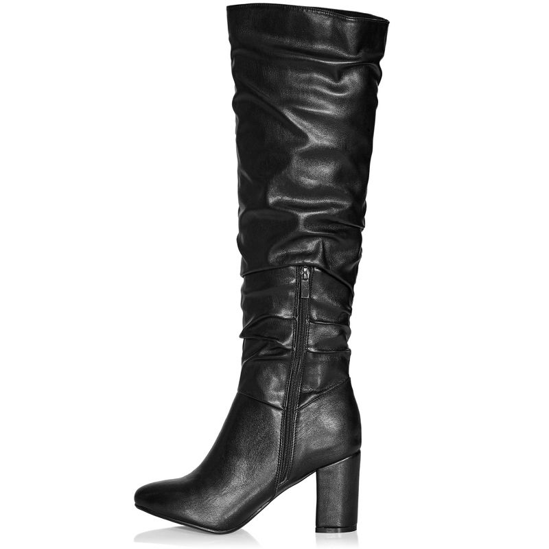 Women's Wide Fit Petra Sleek Knee Boot - black | CITY CHIC, 4 of 6