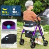 JUJABU Lightweight Foldable Rollator Walker for Seniors with Seat and Brakes, 8" All-Terrain Wheels and Adjustable Height - 2 of 4