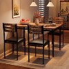 GOCAPTAIN 5 Piece Dining Table Set, Industrial Style Dining Table and Chairs Set for 4, Kitchen Table Set for Dining Room Kitchen Apartment - 4 of 4