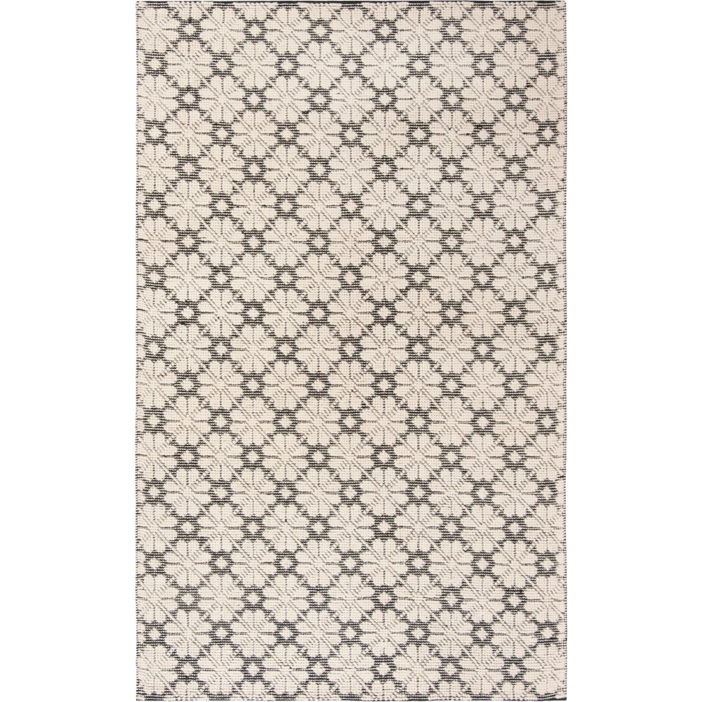 6'x9' Floral Woven Area Rug Ivory/Black - Safavieh