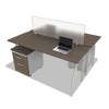 Linea Italia Trento Line Dividing Panel, Polycarbonate, 47.13w x 1.75d x 15.5h, Translucent - 2 of 4