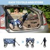 CAVINAS Colorful Lightweight Collapsible Foldable Wagon Cart with Strapping System, Beach Wagon, Utility Wagon for Camping, Shopping,Pattern 1/2/3/4/5 - 4 of 4