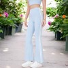 Anna-Kaci Active Women's High Waist Flare Legging Pants with Side Stripes - 3 of 4