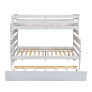 YOOCOZZ Minimalist Twin Over Full Bunk Bed with Trundle, Separate Design - 1 of 4