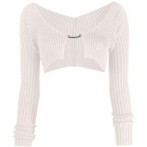 Clearlove Women's Cropped Shrug Sweaters Long Sleeve Ruffle Rib Knit Bolero Open Front Short Cardigan. - 1 of 2