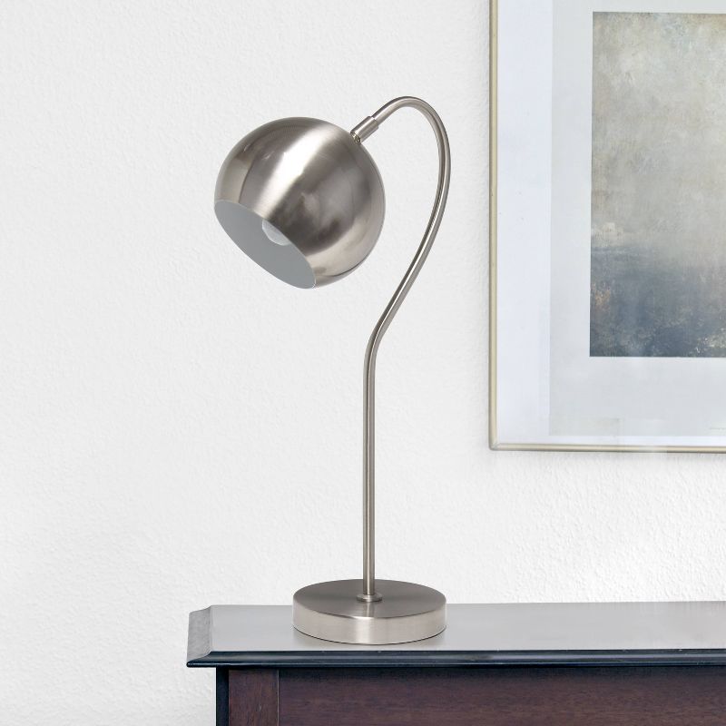 Mid-Century Curved Table Lamp with Dome Shade - Lalia Home, 3 of 8