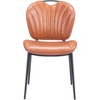 Set of 2 Jeanette Dining Chairs Vintage Brown - ZM Home: Upholstered, Steel Legs, Modern Deco Style - 4 of 4