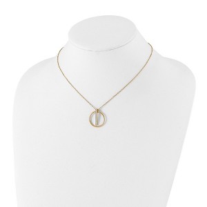 Chisel Stainless Steel Yellow IP-plated with Preciosa Crystal Pendant on a Necklace 16" Cable Chain Necklace with a 2" Ext. - 1 of 3