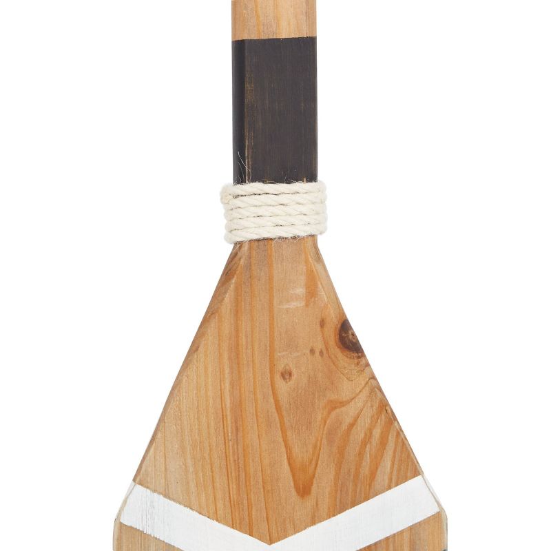 Wood Paddle Novelty Canoe Oar Wall Decor with Arrow Design and Rope Detail - Olivia & May, 5 of 18