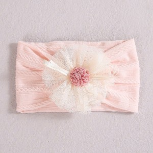 MyKids-Usa Baby Lace Floral Elastic Cotton Headband - 1 of 4