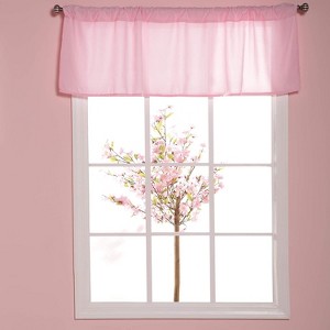 Everyday Kids Light Pink 60x15” Window Valance for Toddler and Baby Girls Bedroom Window Décor Treatment in Soft Pink Shades - 1 of 4