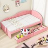Twin Size Modern Daybed, Upholstered Tufted Bed Frame With 2 Drawers Cloud Shaped Guardrail Headboard No Spring Box Needed Wooden Slat Support - 3 of 4