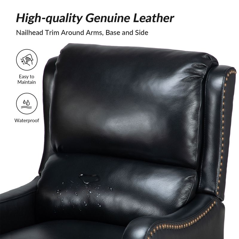 Jade Genuine Leather Cigar Chair Recliner | Karat Home, 5 of 13