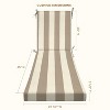 Honeycomb Outdoor Chaise Lounge Cushion - Cabana Stripe Tan - 4 of 4