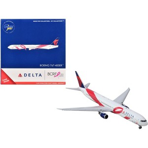 Boeing 767-400ER Commercial Aircraft "Delta Air Lines" White w/Graphics & Red & Blue 1/400 Diecast Model Airplane by GeminiJets - 1 of 3