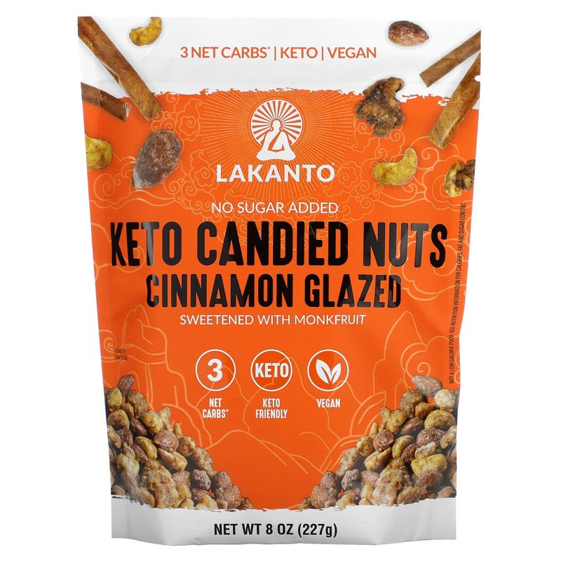 Lakanto Keto Candied Nuts, Cinnamon Glazed, 8 oz (227 g), 1 of 3