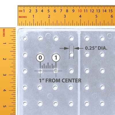 Clear High-Impact Styrene Pegboard Wall Organizer Kit with Accessories