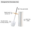 Evideco French Home Goods Metal Toilet Brush and Holder Set With Bamboo Lid - 4 of 4