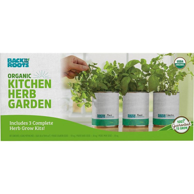 Back to the Roots 3pk Organic Kitchen Herb Garden Seed Kits, 1 of 9