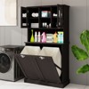 Bathroom Cabinet with Laundry Basket, Tilt Out Laundry Hamper Cabinet, Freestanding Kitchen Pantry Storage Cabinet For Bathroom Living Room - 4 of 4