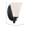 Toltec Lighting Zilo 1 - Light Sconce in  Matte Black with 5.5" Fluted Italian Ice Shade - 2 of 2