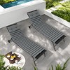 FURNIinspire Outdoor Seat Cushions 2pcs Waterproof Chaise Lounge Cushion Replacement, Breathable Outdoor Cushion Set, Gray, 76"*23.61"*2.36" - 4 of 4