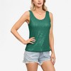 Anna-Kaci Women's Sequin Tank Top Sleeveless Scoop Neck Sparkly Party Blouse - 3 of 4