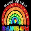 Adult Design By Humans In June We Wear Rainbow Pride By Belugastore T-Shirt - 2 of 2