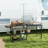 Outsunny Folding Camp Kitchen, Camping Table Cooking Station with Adjustable Lamp Stand - image 3 of 4