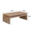 OUTSUPPLY Modern Coffee Table, Floating Top Wood Design, Sleek Living Room Center Table with Durable Wood - 2 of 4