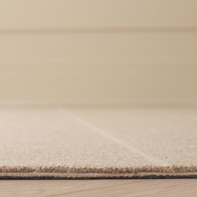 Ivory Hand-Tufted Wool and Synthetic Area Rug, 3' x 5'
