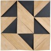 Olivia & May 31"x31" Wood Geometric Dimensional Triangle Wall Decor with Black Backing Brown: Modern Art Sculpture, Vertical Display - 2 of 4