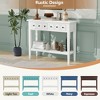 Rustic Console Table with Open Shelf & Rubber Wood Legs - Perfect for Entryways, Living Rooms, & Hallways - 3 of 4