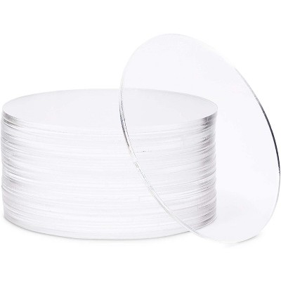 Bright Creations 20-Pack Clear Acrylic Disks, Round Circles for Arts and Craft Supplies (4 Inches)