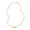 Adornia 14k Gold Plated Lock Paper Clip Chain Necklace - 4 of 4