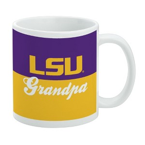 LSU Grandpa Ceramic Coffee Mug Novelty Gift Mugs for Coffee Tea and Hot Drinks 11oz White - 1 of 4