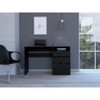 Vynxaria Louisiana Writing Computer Desk with Three Drawers & Open Shelf, Home Office Workstation - 4 of 4