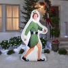 6' Christmas Indoor/Outdoor Lighted Inflatable Strolling Buddy the Elf - 2 of 4