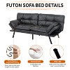MUUEGM 71" Memory Foam Futon Sofa Bed| Convertible Sleeper Sofa with 3-Position Adjustable Backrest and 4-Position Armrest - 4 of 4