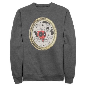 Mens Marvel Deadpool Cats Animated Frame Sweatshirt - 1 of 4