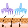 Unique Bargains Portable Plastic Shampoo Massage Hair Brush with Handle 2 Pcs - 2 of 4